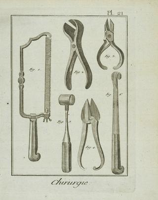 Print, engraving. Plate 21 'Chirurgie'