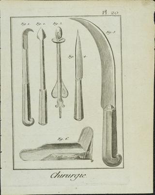 Print, engraving. Plate 20 'Chirurgie'