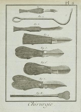 Print, engraving. Plate 8 `Chirurgie'