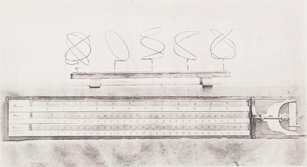 photograph, Five Wire Models of Lissajous's Figures