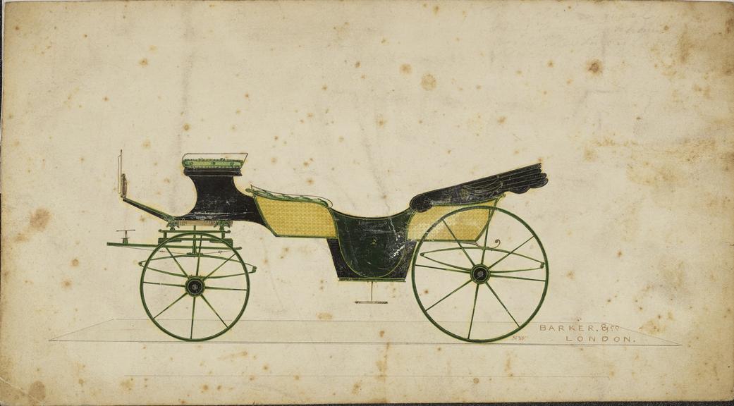 Design for a Square Sociable carriage for Major Browne