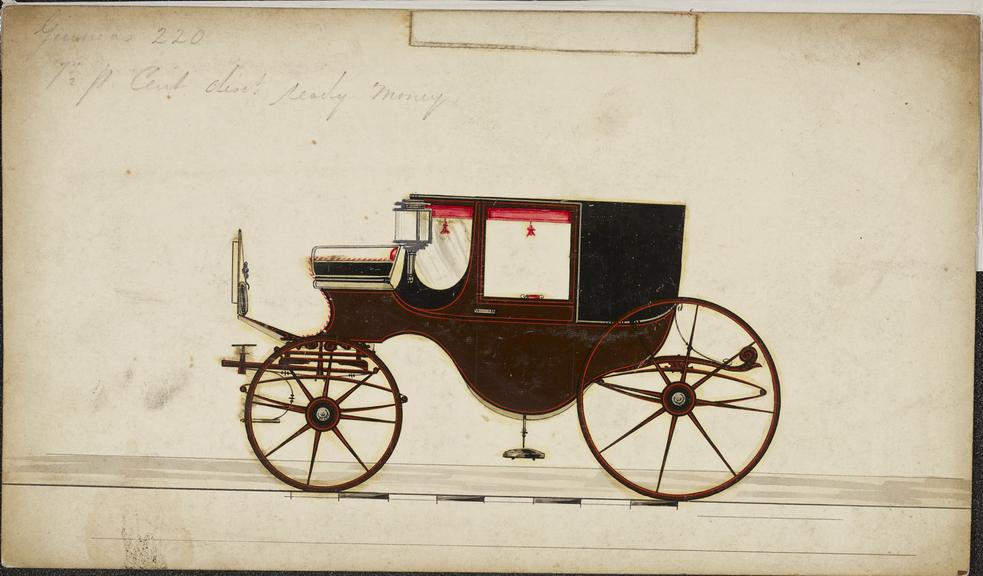 Design for a Brougham Clarence carriage