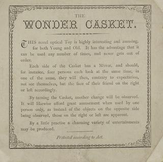 Advertisement for The Wonder Casket