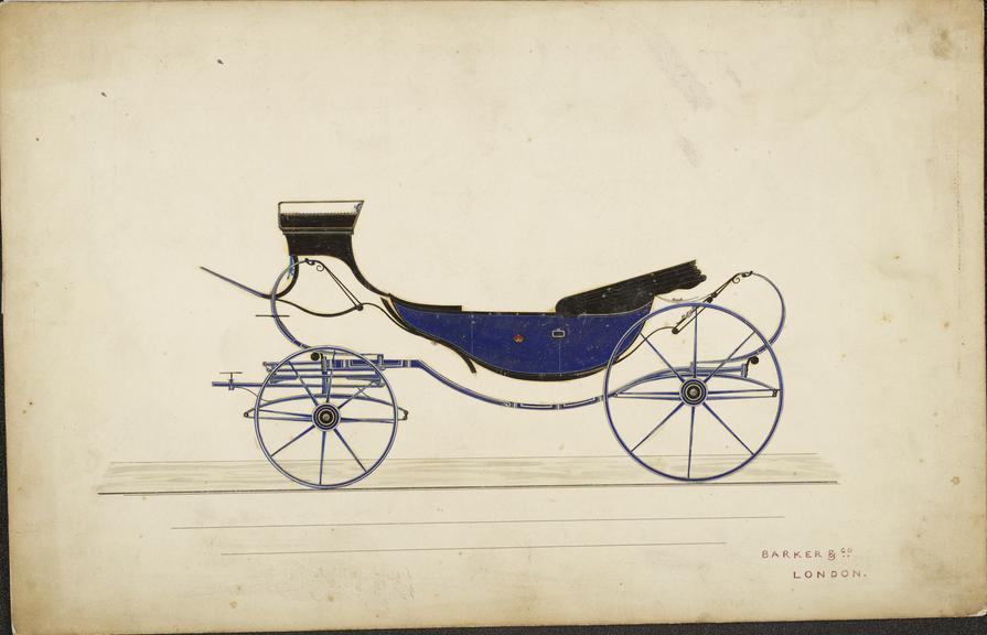 Design for a Perch & C Spring Barouche carriage