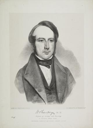 Portrait lithograph drawn by T. Bridgeford ARHA