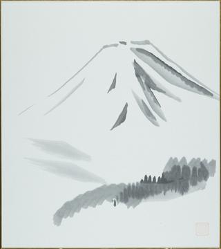 Robot art: Mount Fuji by The Dancing Lion (Komatsu RAL 10 robot), 1991