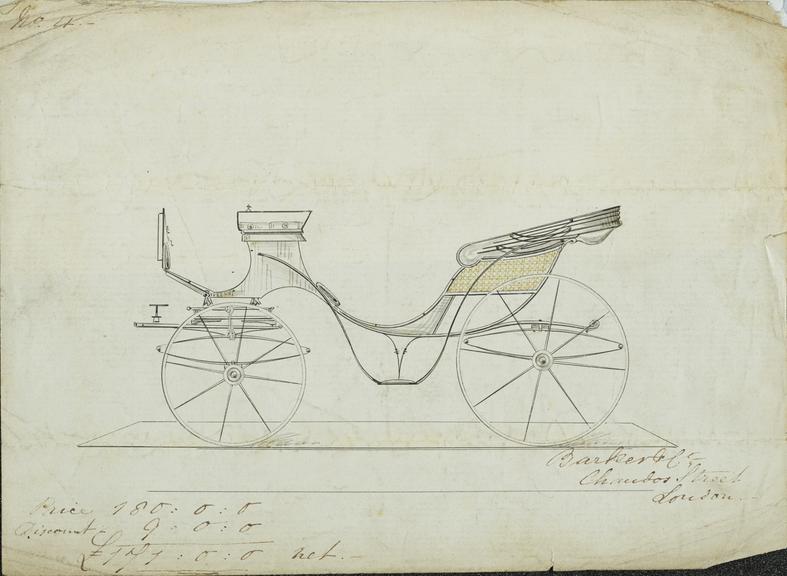 Design for a Panel Boot victoria Phaeton carriage