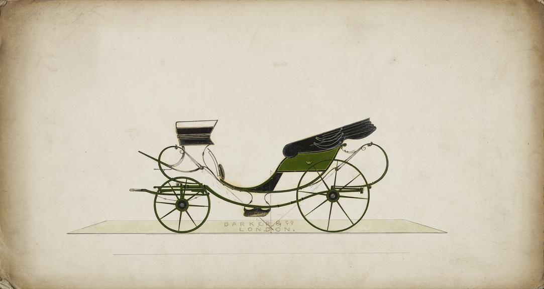 Design for a Skeleton CS Boot Victorial Phaeton carriage