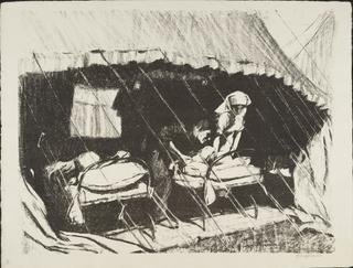 Casualty Clearing Station in France by Claude Shepperson