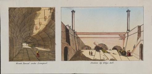 Print, Groote Tunnel under Liverpool