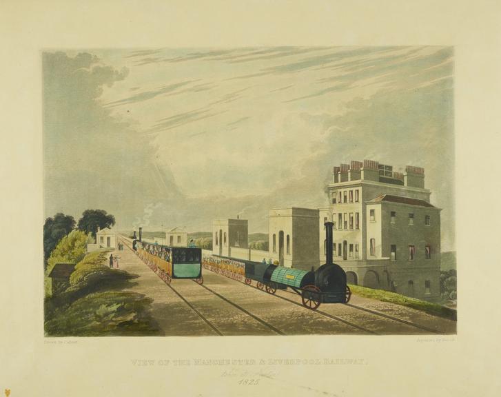 View of Manchester and Liverpool Railroad Newton 1825