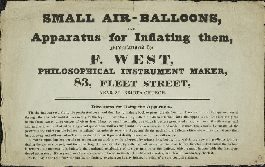 Trade card: F. West