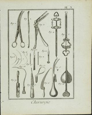 Print, engraving. Plate 3. 'Chirurgie'