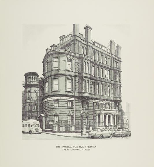 Print of Hospital for Sick Children, Gt. Ormond Street, London