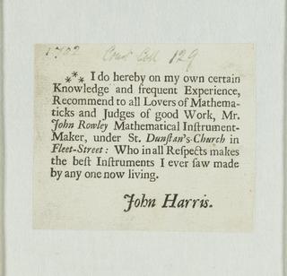 Trade card: John Rowley