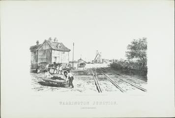 Print: Warrington Station from Views on the London & North Western Railway - Northern Division