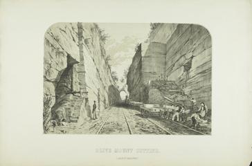 Print: Olive Mount Cutting  from Views on the London & North Western Railway - Northern Division