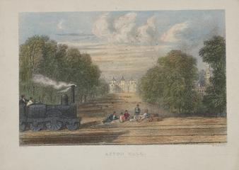 print. Aston Hall. railway.