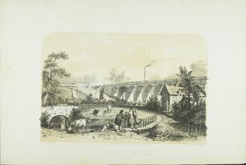 Print: Sankey Viaduct from Views on the London & North Western Railway - Northern Division