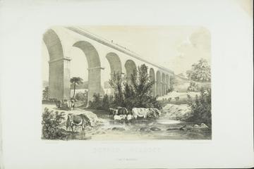 Print: Dutton Viaduct from Views on the London & North Western Railway - Northern Division