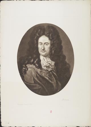 Portrait, photogravure, Gottfried Wilhelm Leibniz / Photographische Gesellschaft Berlin