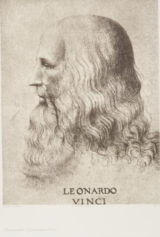 Portrait, photogravure, Leonardo da Vinci / Photographische Gesellschaft Berlin