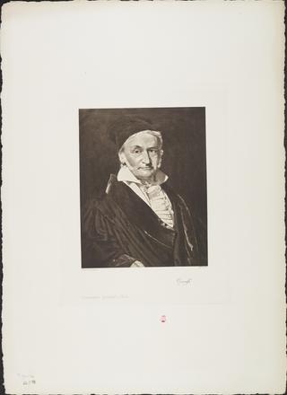 Portrait, photogravure, Karl Friedrich Gauss / Photographische Gesellschaft Berlin