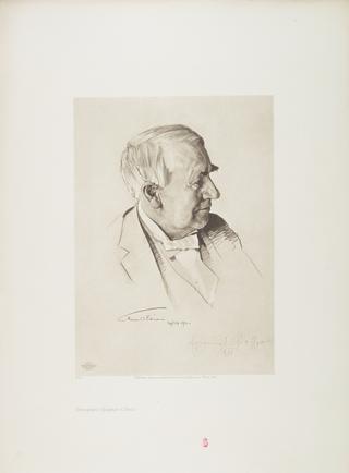 Portrait, photogravure, Thomas Alva Edison / Photographische Gesellschaft Berlin