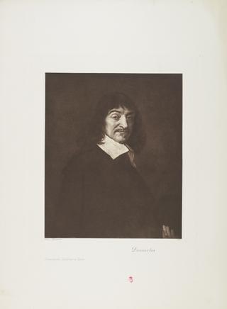 Portrait, photogravure, Rene Descartes / Photographische Gesellschaft Berlin