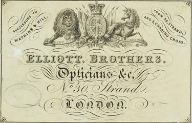 Trade card: Elliott Brothers