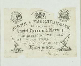 Trade card: Horne & Thornthwaite