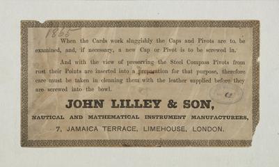 Trade card: John Lilley & Son