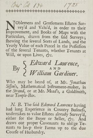 Trade card: Edward Laurence and William Gardiner