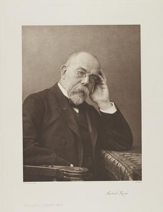 Portrait print of Robert Koch (1843-1910) microbiologist, Germany, 1895-1910