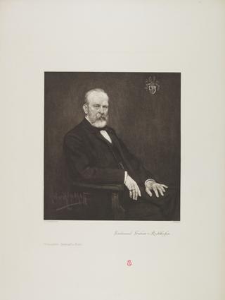 Portrait, photogravure, Ferdinand Richthofen / Photographische Gesellschaft Berlin