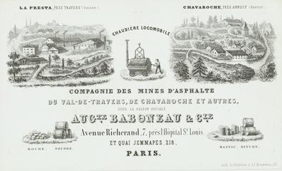 Augte. Baboneau & Cie. Compagnie des Mines d'Asphalte