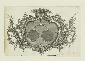 Trade card: James Ayscough.  An illustration of a pair of spectacles