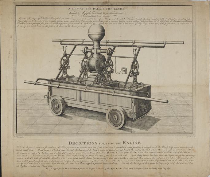 Engraving, A view of the Patent Fire Engine