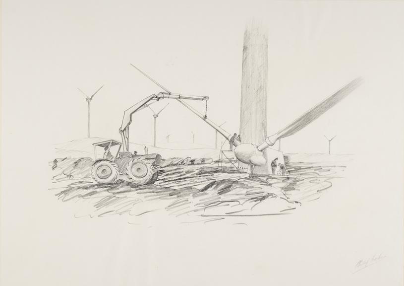 Drawing of turbine construction