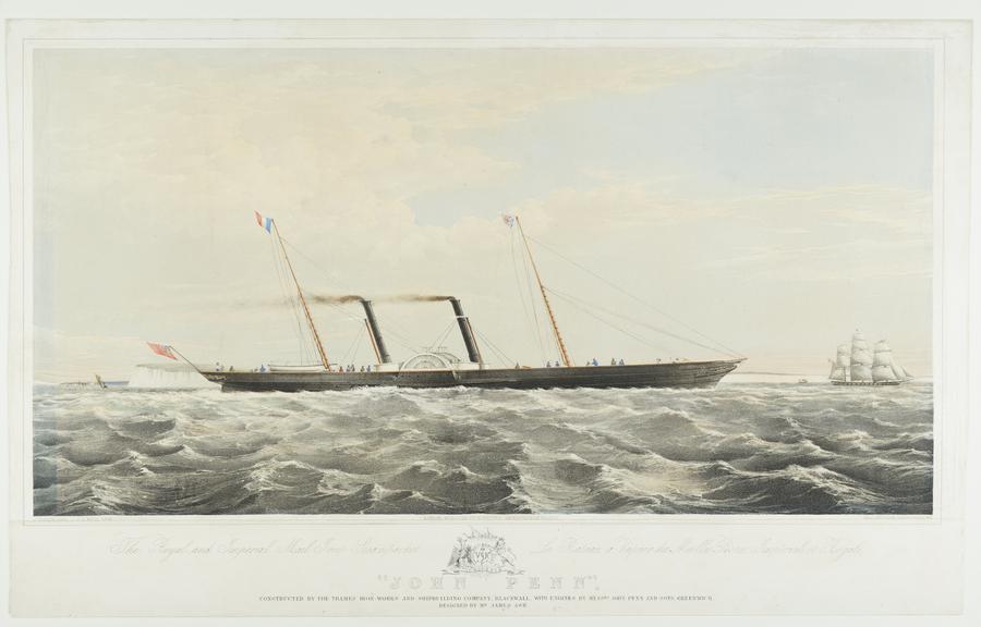 Lithograph of PS 'John Penn'
