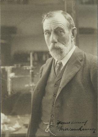 Portrait photograph of Sir William Ramsay, 1914