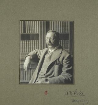 Portrait photograph of William Henry Perkin Jr, 1914