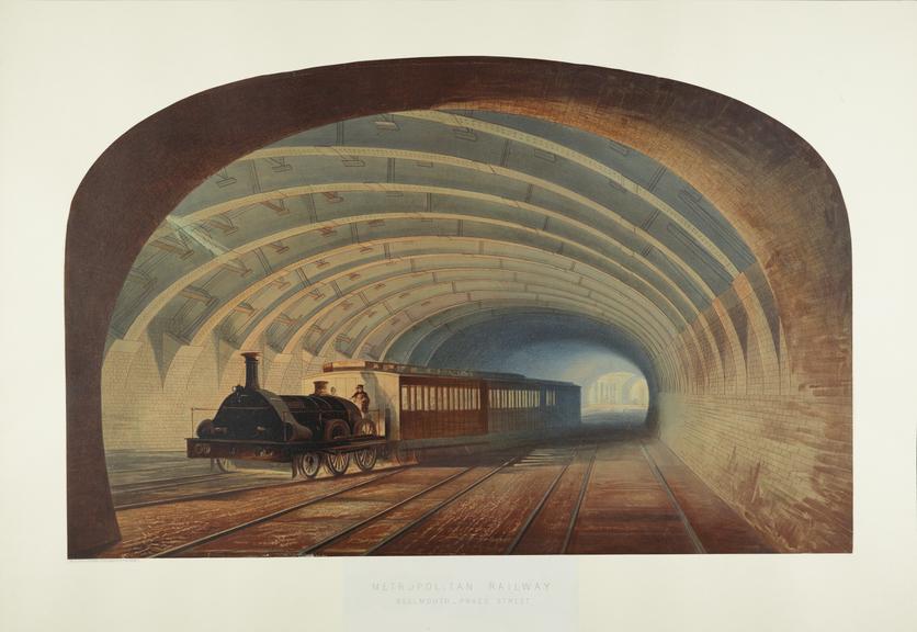 Print, chromolithograph. Metropolitan Railway