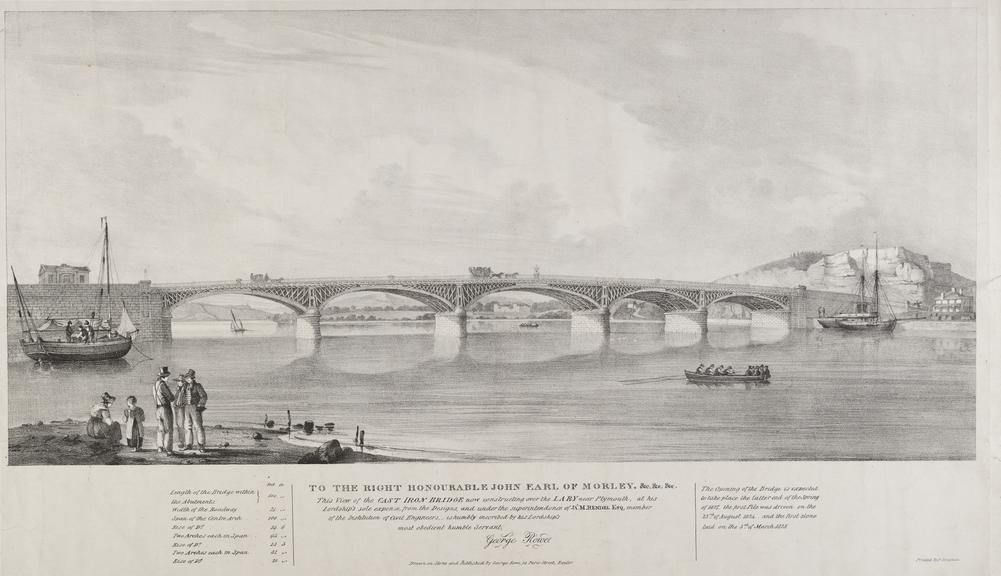 Lithograph of Laira Bridge