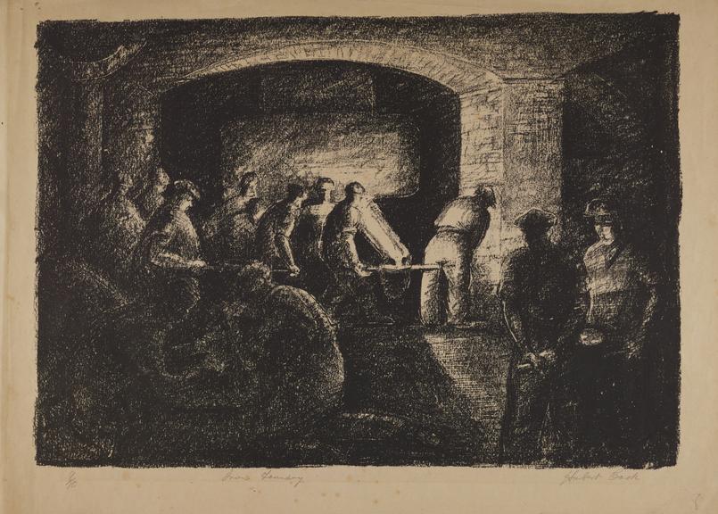 Lithograph, 'Iron foundry'