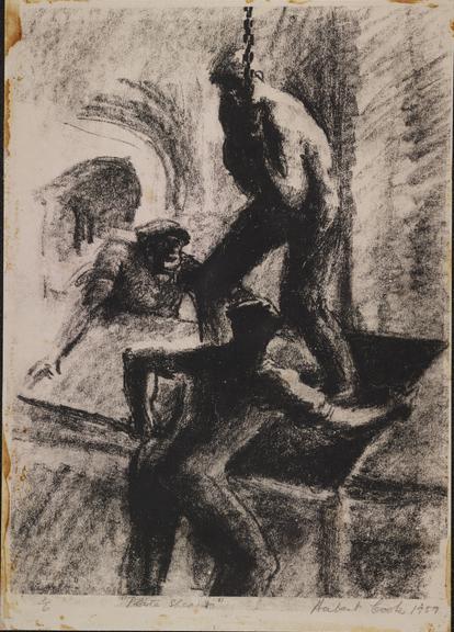 Lithograph, 'Plate shearers'