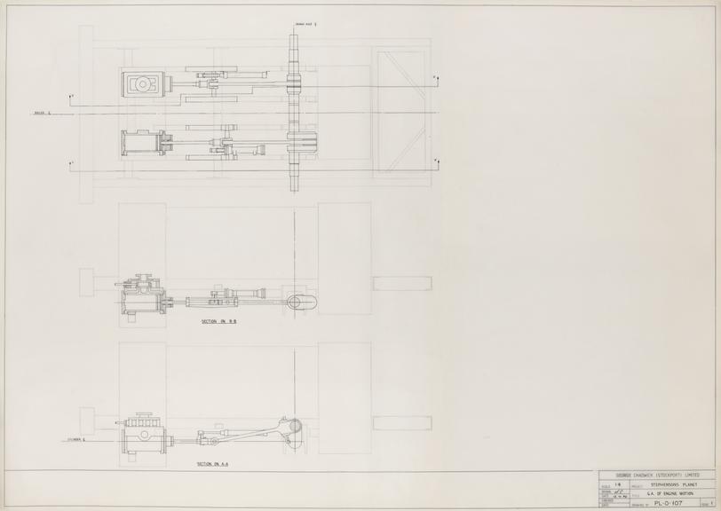 General arrangement drawing of engine motion, Planet locomotive