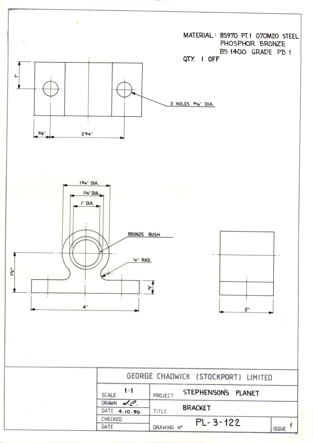 Drawing of bracket | Science Museum Group Collection