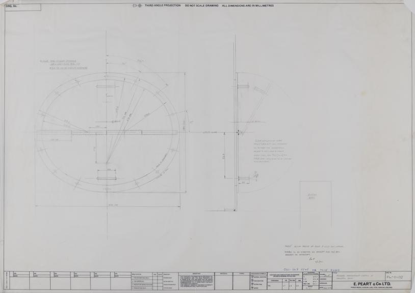 Drawing of proposed arrangement and details of smokebox door