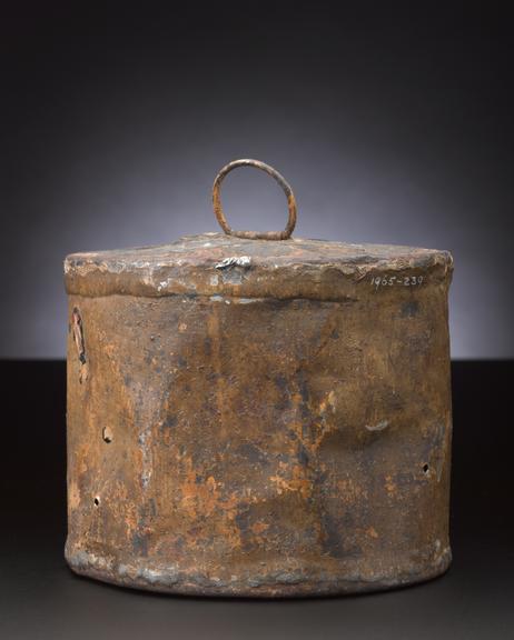 'World's oldest tin', empty roast veal tin, 1823